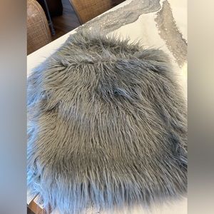 Set of 2 Pottery Barn Faux Fur Mongolian Pillow Covers Only